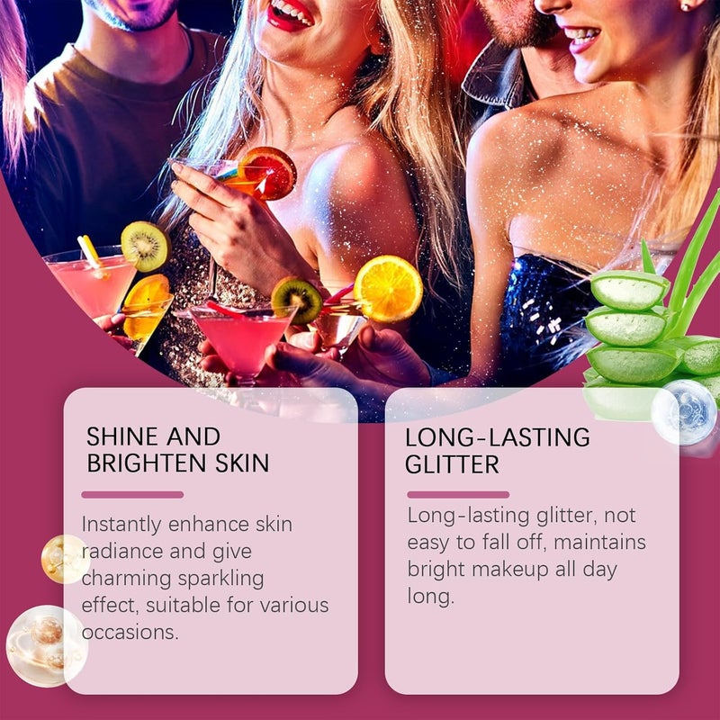 SOLARAE Shine Body Glitter Spray - Long-Lasting Shimmering Powder With High Gloss for Hair, Makeup, Party, Home, Working, Dating, Festival, Carnival - Image 3