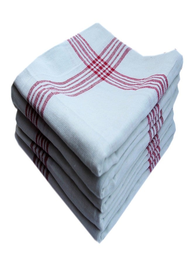 Space Fly, Highly Absorbent Big Size 21X21inch 100% Cotton Multipurpose Kitchen, Chapatis Napkin and Cleaning, Cloth, Duster (10 Pieces_Multi Color Striped) (21X21 inch) - Image 2