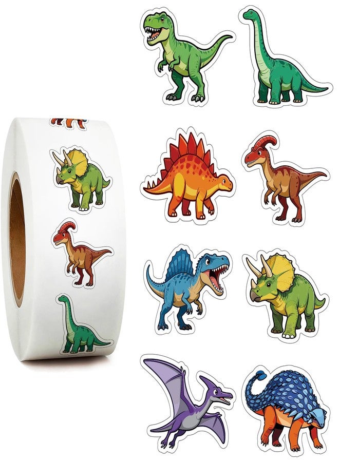 TQQBUU 1000Pcs Dinosaur Stickers for Kids, 1.5 Inches Children Reward Stickers for Teaching Rewards, Dino Party Favourites，Potty Training, Boys Girls Teens Waterbottle Scrapbook Laptop Skateboard Computer - Image 1