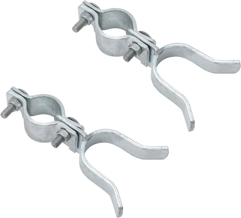 VIVIDA Chain Link Gate Latch 1-3/8" x 1-5/8", Fence Fork Lock, Galvanized Steel, 2 PCS - Image 1