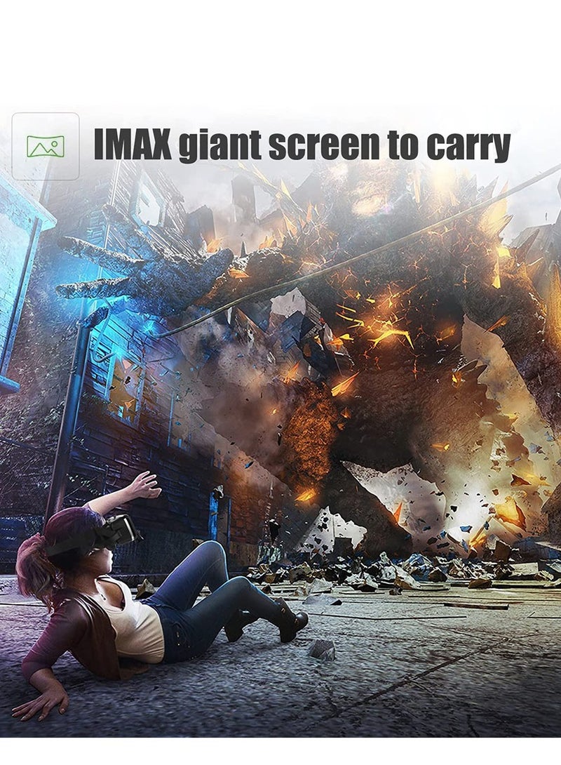 نظارات VR قابلة للتعديل بتقنية 3D للأفلام والألعاب، نظارات مريحة متوافقة مع iOS وAndroid، تناسب الأجهزة حتى 7.2 إنش - Image 3