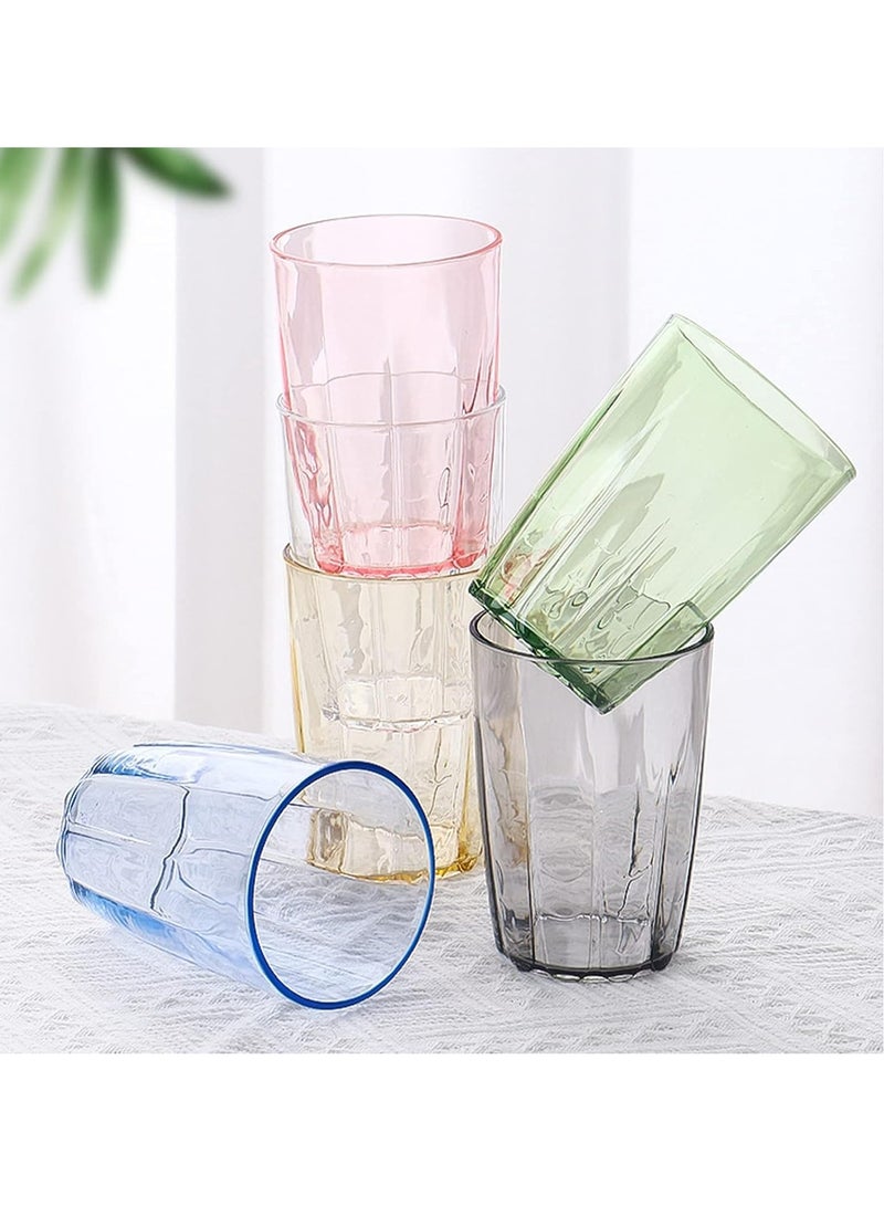 إسكدنيا Set of 6 Unbreakable Acrylic Drinking Cups - 14 oz Reusable Tumblers for Water, Dishwasher Safe - Image 3