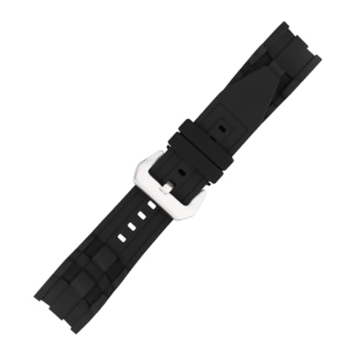 XIW Compatible for 26mm Invicta Pro diver Rubber Watch Band Replacement for men Silicone Wirstband Strap women Bracelet, Black - Image 5
