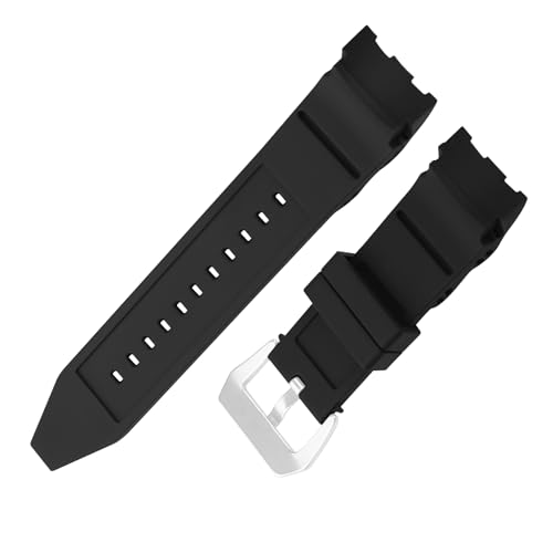 XIW Compatible for 26mm Invicta Pro diver Rubber Watch Band Replacement for men Silicone Wirstband Strap women Bracelet, Black - Image 4