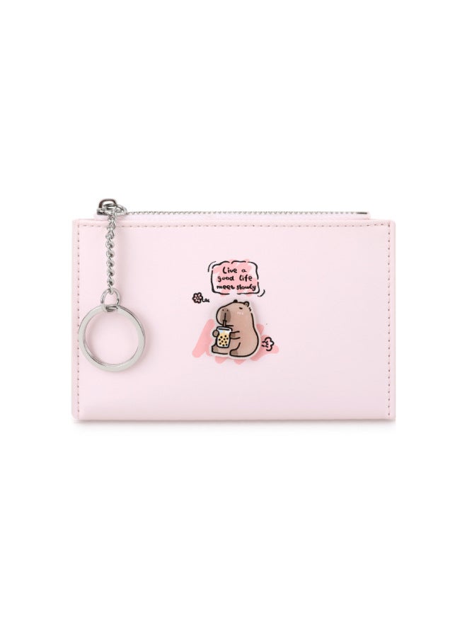 Kapibala New Girls Cute Card Bag Cartoon Capybara Mini Portable Coin Purse Pu Card Set