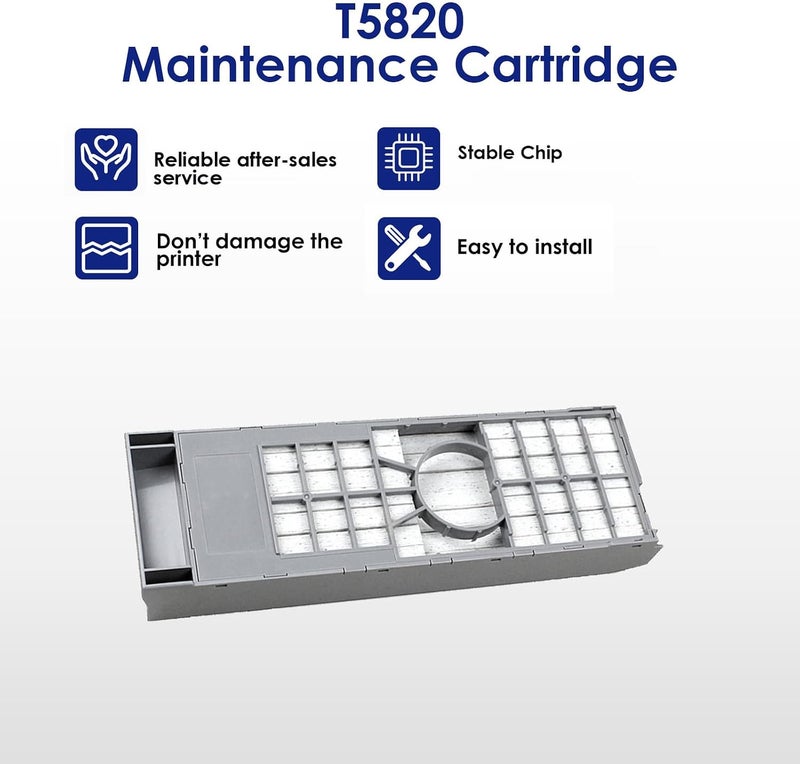 CULater T5820 T582000 Maintenance Cartridge C13T582000 Waste Ink Tank Box Compatible for SureColor P800 Surelab D700 D870 D800 DX100 Stylus Pro 3800 3850 3890 Printer - Image 3
