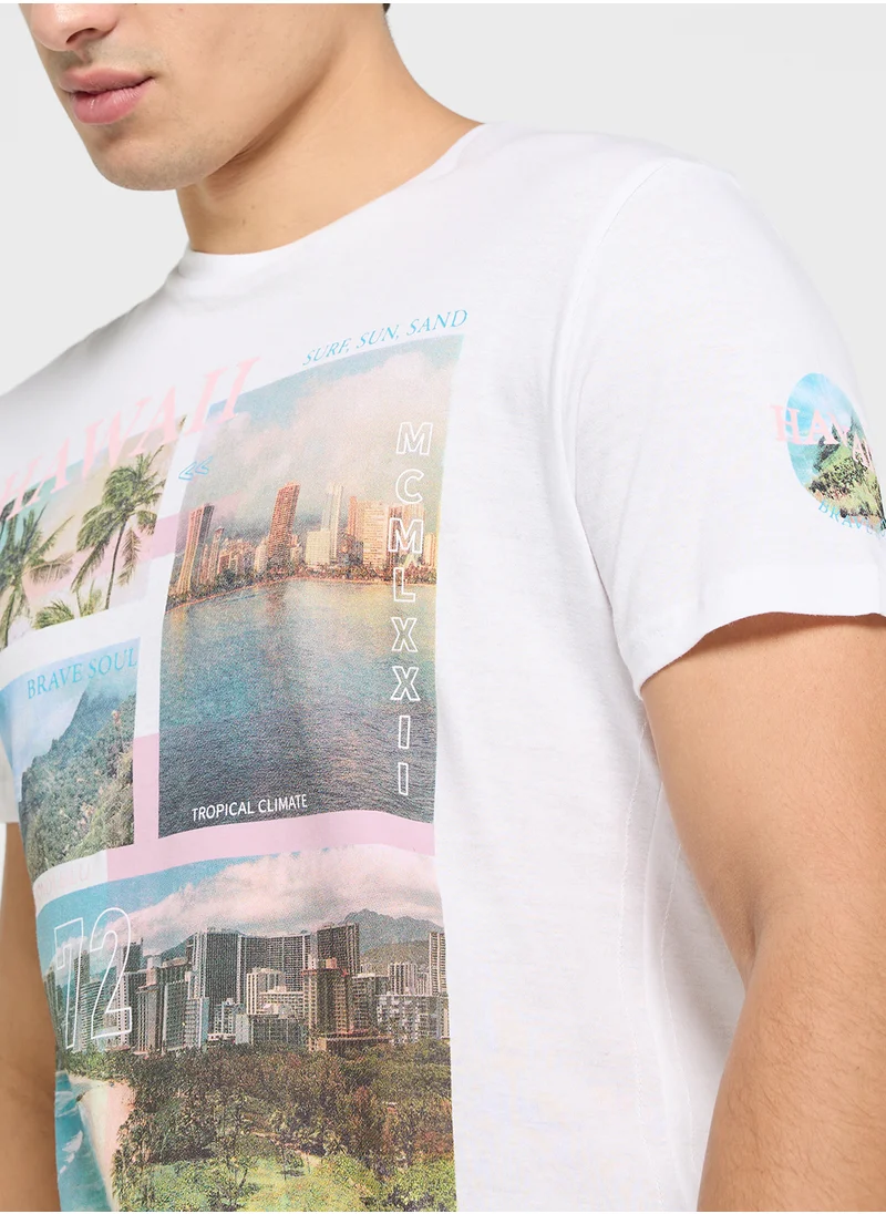 BRAVE SOUL Soft Touch Crew Neck T-Shirt