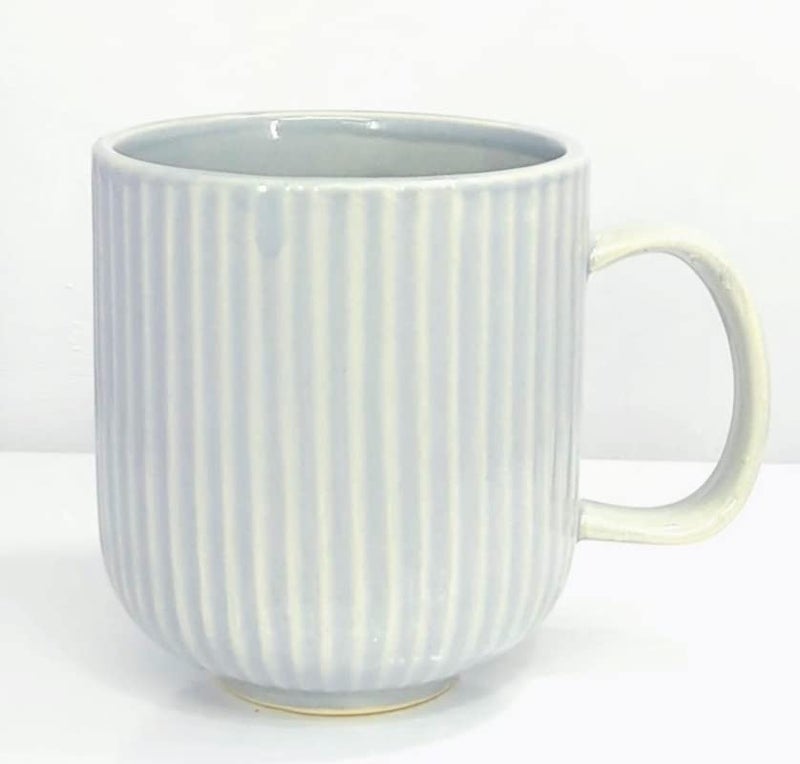 Kittens KITTENS Line Pattern Large Coffee Mug, Pastel Grey, 300 ml, Set of 1 - Image 1