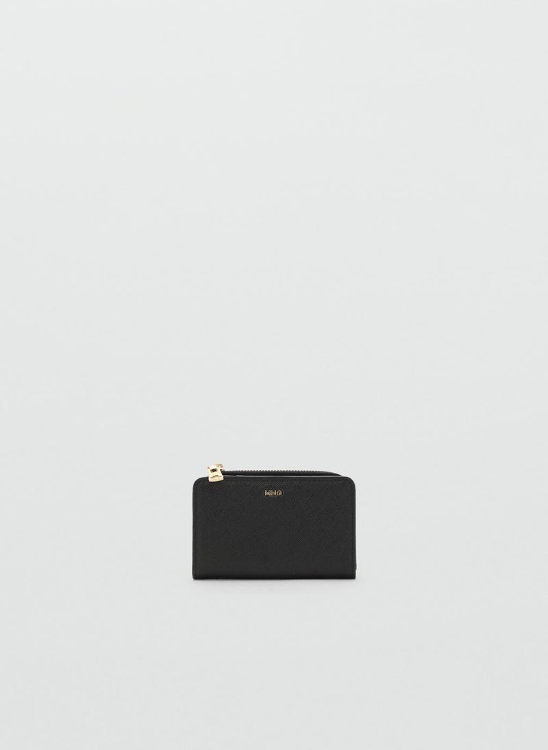 MANGO Safiano-effect wallet with flap  - Image 1