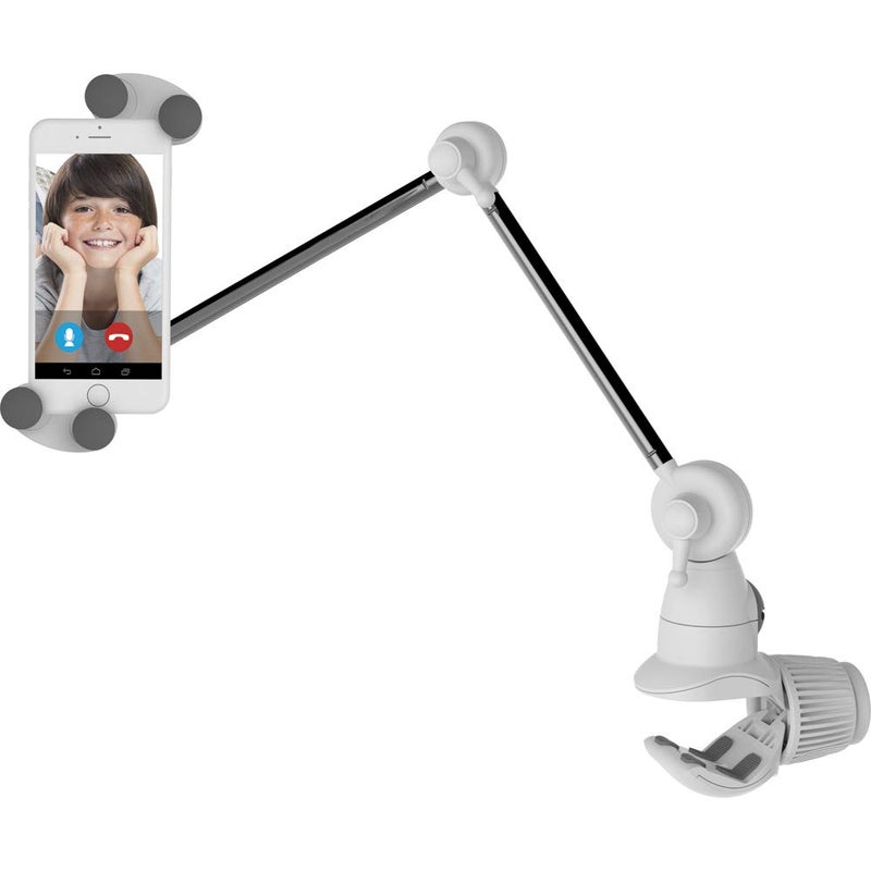 Barkan 7-12 inch Fixed Tablet Wall Mount 3 lbs White Firm Tablet Clamp 360 Degree Rotation Very Low Profile - Image 5