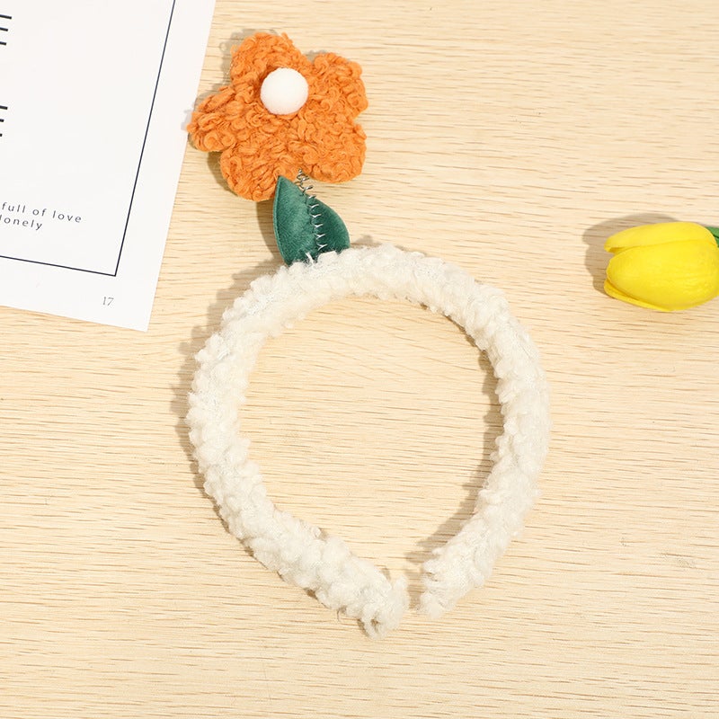 Generic Cute Tulip Flower Hairband Cartoon Caterpillar Headwear Orange Flower