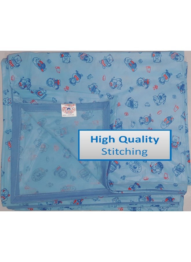 Mothers Choice - ® Single Waterproof Pvc Plastic Mattress Protector/Bed Protection Sheet For Baby And Adult, 78 X 52 Inches - Pk-1- Blue - Image 1