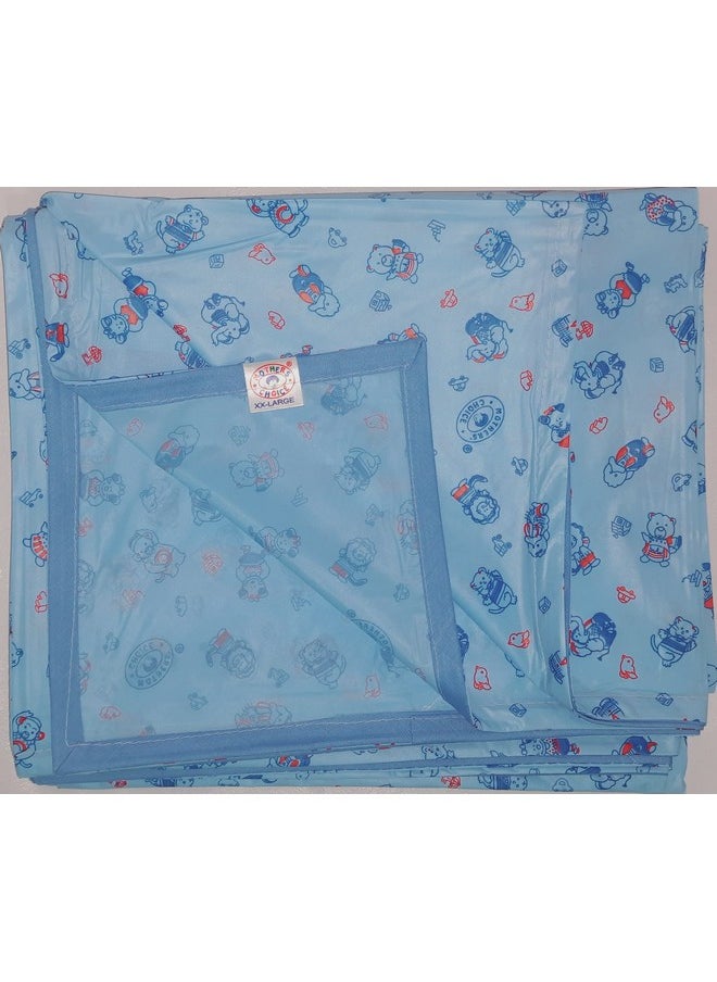Mothers Choice - ® Single Waterproof Pvc Plastic Mattress Protector/Bed Protection Sheet For Baby And Adult, 78 X 52 Inches - Pk-1- Blue - Image 1