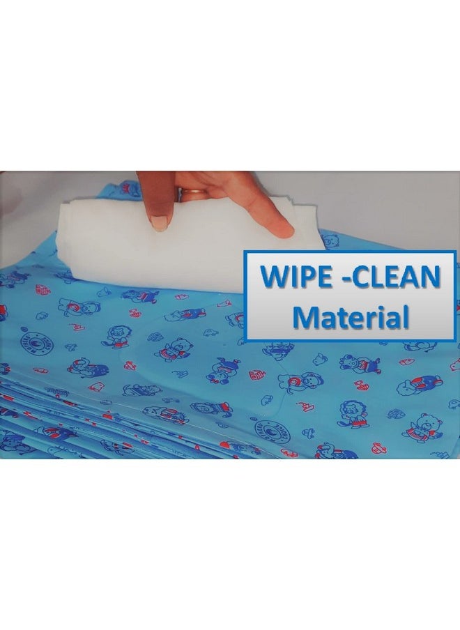 Mothers Choice - ® Single Waterproof Pvc Plastic Mattress Protector/Bed Protection Sheet For Baby And Adult, 78 X 52 Inches - Pk-1- Blue - Image 1