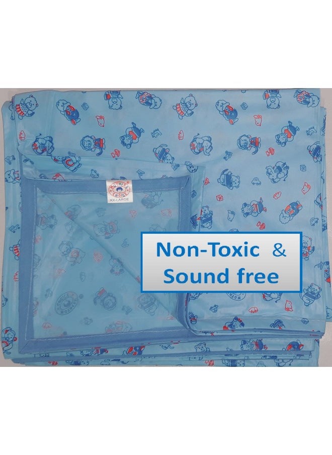 Mothers Choice - ® Single Waterproof Pvc Plastic Mattress Protector/Bed Protection Sheet For Baby And Adult, 78 X 52 Inches - Pk-1- Blue - Image 1