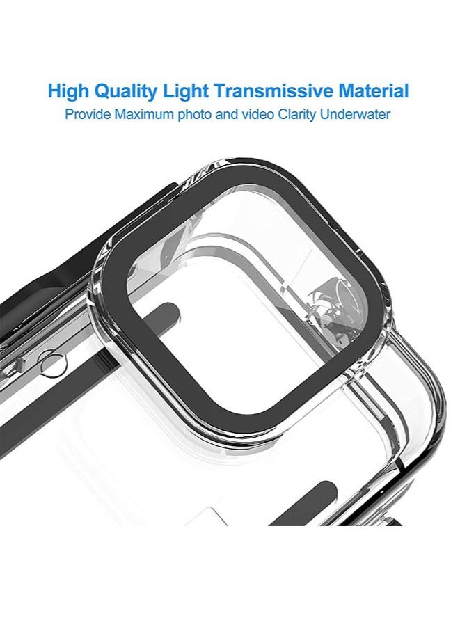 Waterproof Housing for GoPro Hero 9/10/11 45m Underwater Dive Case Shell with 3 Pack Filters  - Image 3