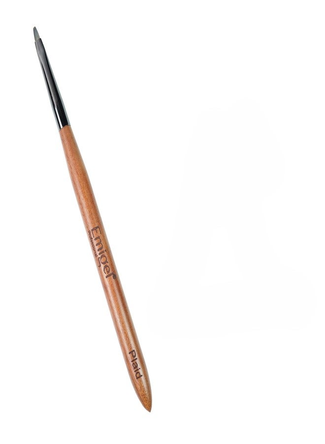 Emigel Professional Nail Art Plaid Brush, Wooden Handle, 15 cm - Image 1