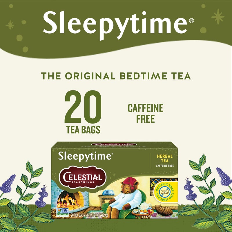 Celestial Seasonings Sleepytime Herbal Tea, Caffeine Free, 20 Tea Bags Box (Pack of 6) - Image 2