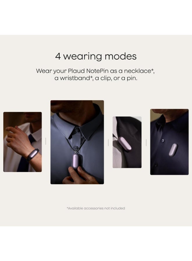 PLAUD NotePin Wearable AI Voice Recorder, App Control, Transcribe & Summarize Empowered by ChatGPT - Image 2