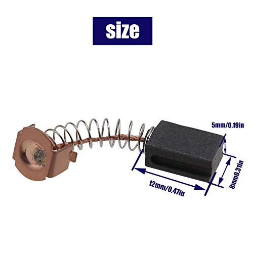 Create idea 2 Pairs Of Angle Grinder Carbon Brushes 12X8X5mm Compatible With WS125 Black & Decker G720 Power Tools Replacement Parts - Image 4