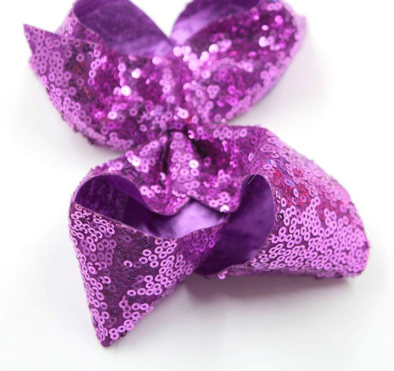 CellElection 15Pcs Bling 6 Inch Hair Bows Large Big Sparkly Glitter Sequin Bows Alligator Hair Clips for Baby Girls Toddlers Kids Children Teens - Image 4