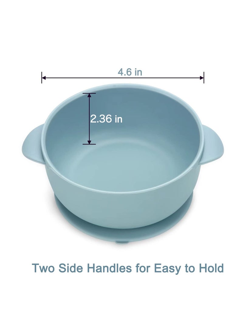 Generic - Silicone Baby Bowls with Suction, 3 Pack Baby Suction Bowls for Baby Toddlers Infants Kids, Baby Food Feeding Bow Set, Food Grade Soft Safe BPA-Free (Brown/Blue/Green) - Image 1