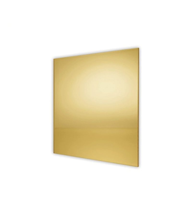 ACFENG 3MM Acrylic Mirror Sheet, 1/18'' Gold 12" x 12" Mirrored Acrylic Lucite Plexiglass Sheet (Actual Size 11.875" x 11.875") - Image 1