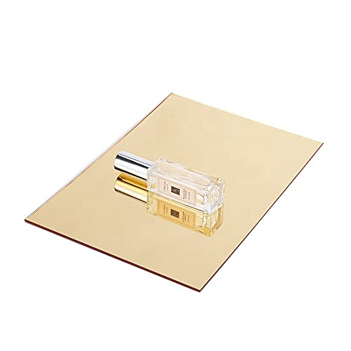ACFENG 3MM Acrylic Mirror Sheet, 1/18'' Gold 12" x 12" Mirrored Acrylic Lucite Plexiglass Sheet (Actual Size 11.875" x 11.875") - Image 4