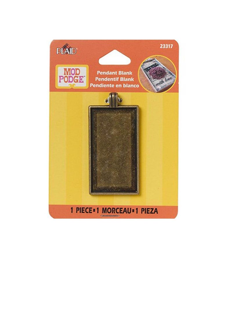 Mod Podge Brass Pendant Rectangle - Image 3