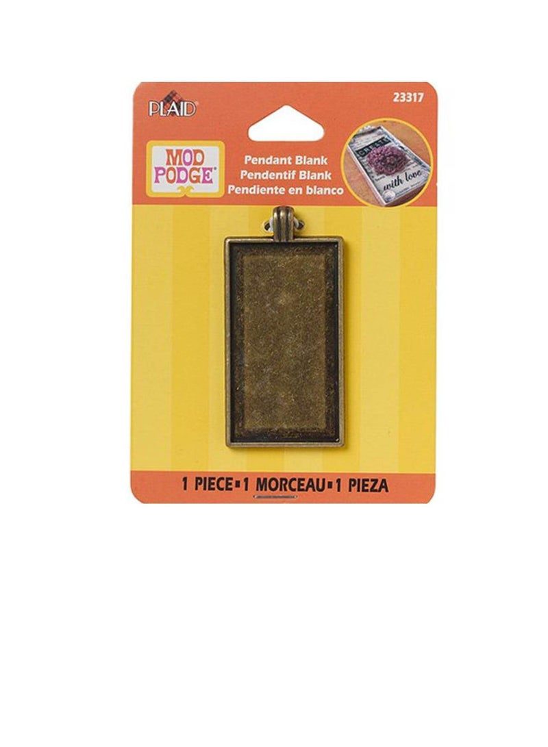 Mod Podge Brass Pendant Rectangle - Image 1
