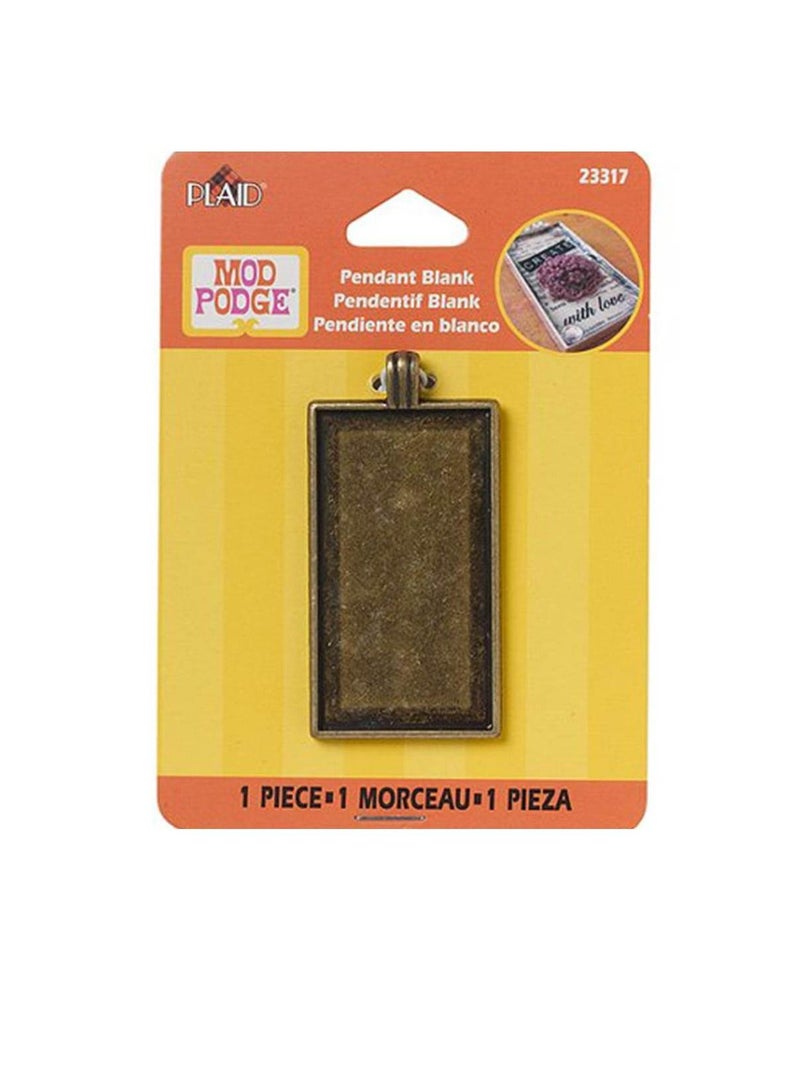 Mod Podge Brass Pendant Rectangle - Image 2