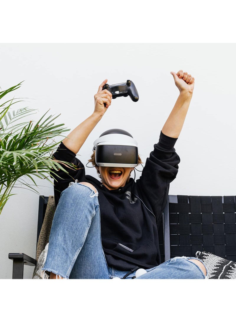 Sweet seven قناع وجه VR قابل للتخلص منه قناع VR غير منسوج صحي يمنع العرق والأوساخ 50 قطعة أغطية عيون VR قابلة للتنفس قناع VR غطاء عين Rift VR (25 أبيض + 25 أسود) - Image 2