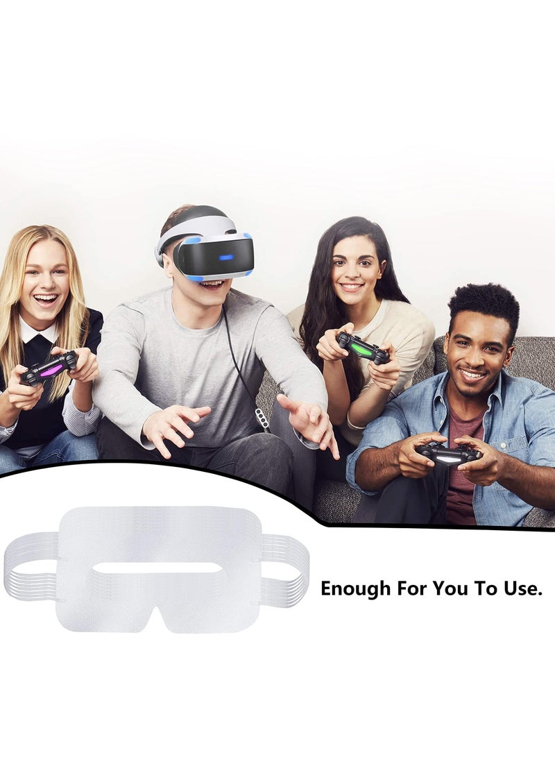 Sweet seven قناع وجه VR قابل للتخلص منه قناع VR غير منسوج صحي يمنع العرق والأوساخ 50 قطعة أغطية عيون VR قابلة للتنفس قناع VR غطاء عين Rift VR (25 أبيض + 25 أسود) - Image 3