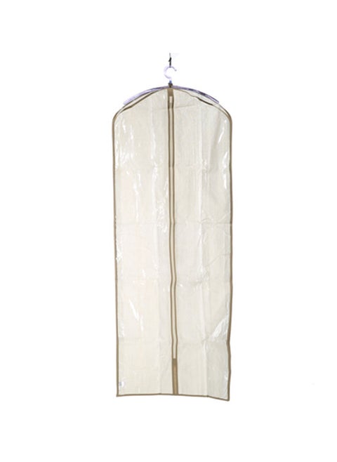 Zippered Plastic Suit Bag White