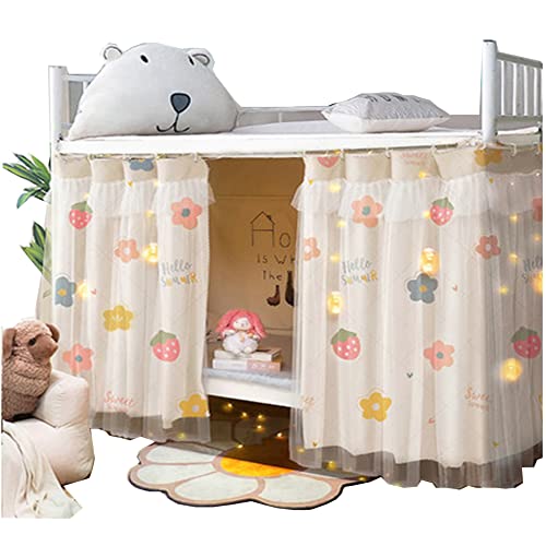 Qubanda Dorm Bottom Bunk Blackout Privacy Bed Curtains Bed Canopy Shading Dustproof Breathable Tent Nets Single Sleeper - Image 1