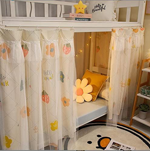 Qubanda Dorm Bottom Bunk Blackout Privacy Bed Curtains Bed Canopy Shading Dustproof Breathable Tent Nets Single Sleeper - Image 4