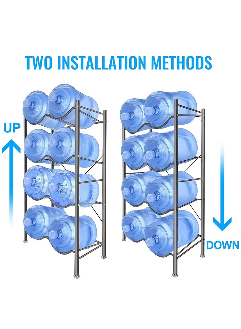 SKY-TOUCH 4-Tier Heavy Duty Water Bottles Organizer Space Saver Sturdy And Durable Storage Stand For Office Home And Gym  - Image 3