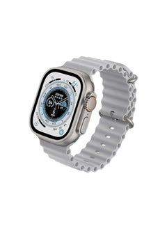 Ocean Band Compatible Apple Watch Ultra Band Adjustable Silicone Strap with Metal Buckle 49mm,45mm,44mm,42mm, for Apple Watch Ultra 2,Series 9,8,7,6,5,4,3,2,1,SE
