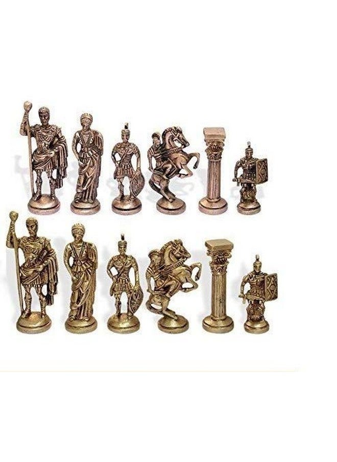 Skywalk Collectible Premium Metal Brass Made Chess Figures, Roman Chess Figures,Antique Showpiece Decorative Gift Item  - Image 1