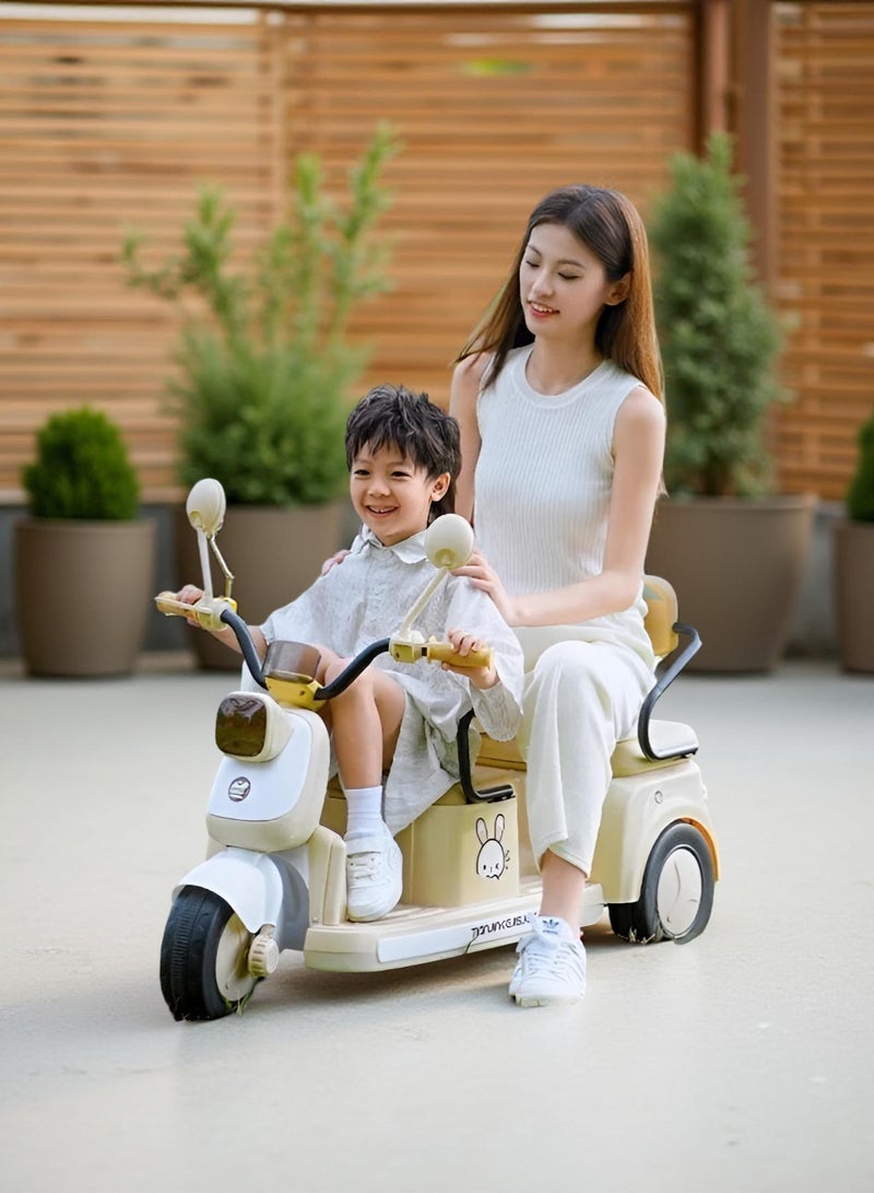 Adorable 12V Electric Kids’ Tuk Tuk Two Seater Ride On LED Lights Music Player  Realistic Tuk Tuk Design, For Boys & Girls 3 to 7 Years - Image 3