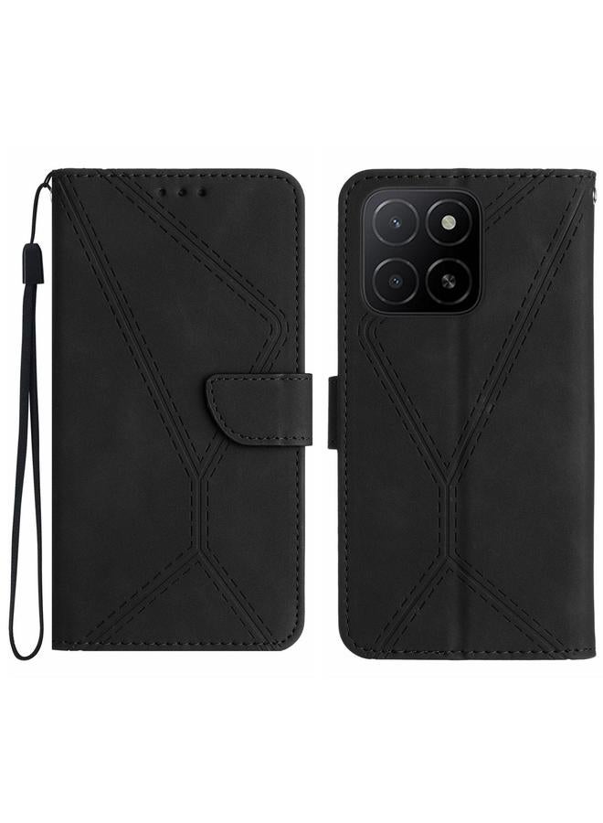 S-TOP Case For Honor X8c 4G Stitching Embossed Leather Phone Case - Image 1