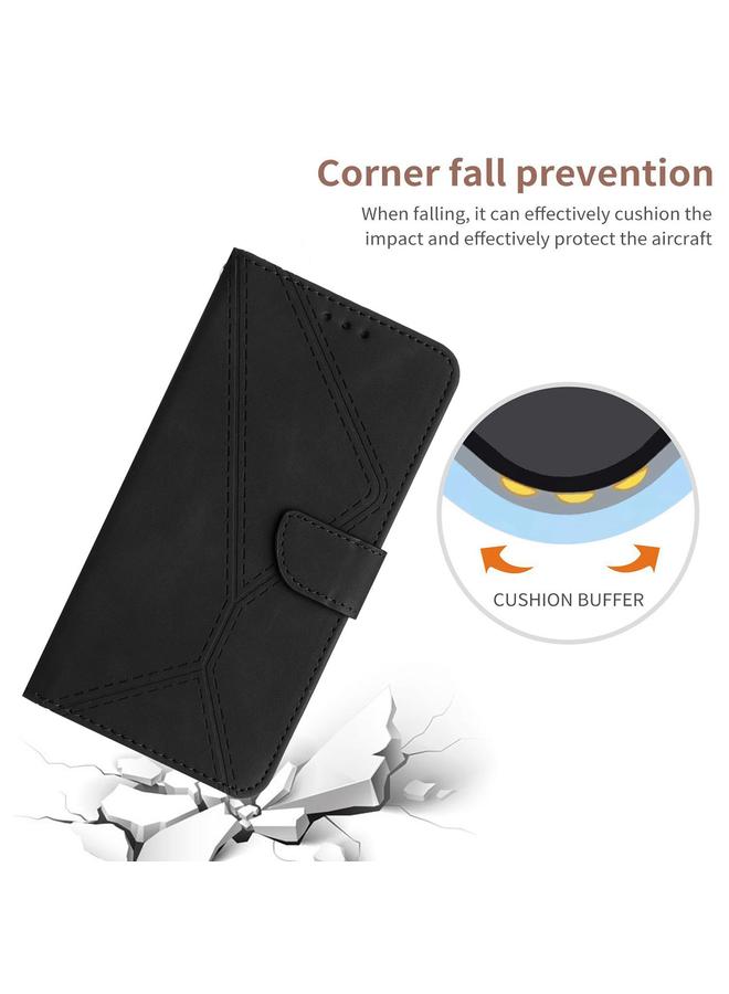 S-TOP Case For Honor X8c 4G Stitching Embossed Leather Phone Case - Image 5