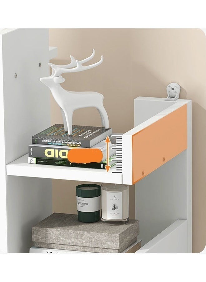 fashionhome - Creative Bookshelf with Drawer Bookcase Simple Living Room Storage Rack 51 x 19 x 141 cm - Image 1