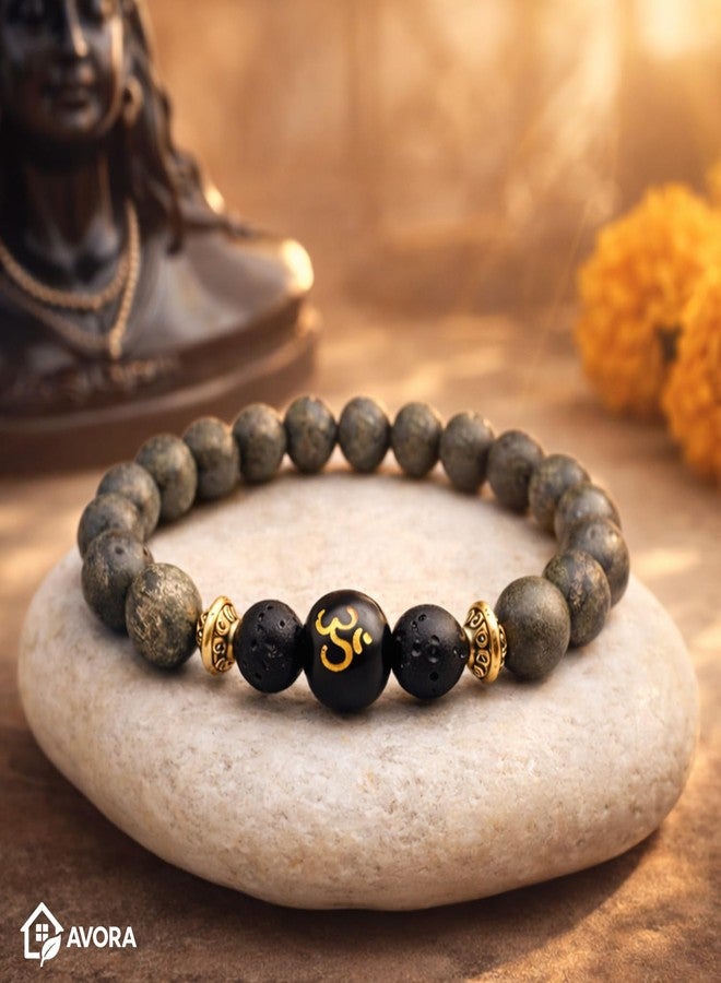 AVORA Raw Pyrite Bracelet with Spiritual Beads for Men & Women | 108 Hours Energized Astrology Bracelet for Wealth, Protection & Mental Clarity | Certified Money Magnet Crystal Jewellery - Image 3