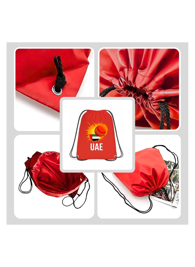 PRINTSHOP4ME UAE Sports Men's Combo Set–Dry Fit T-Shirt,Drawstring Bag,Cap & Scarf–Ideal For Cricket,Outdoor Events &Everyday Casual Wear - Image 4