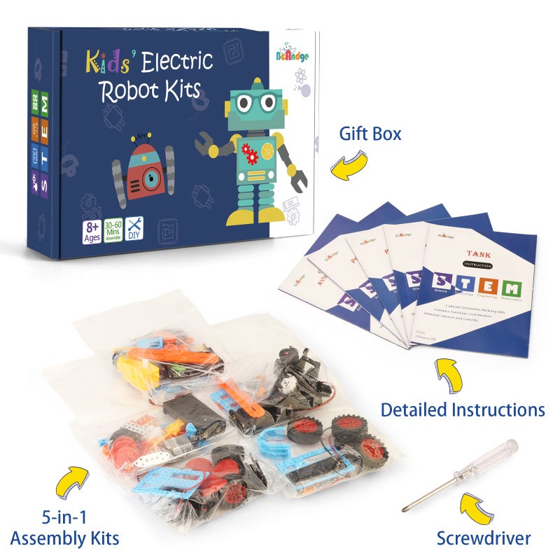 WESAYEE أطقم علوم STEM للأطفال 5-7 8-12، مجموعة بناء سيارة روبوتات، ألعاب STEM للأولاد، حرف الروبوتات 5-8 6-8، أنشطة علمية، تجارب، مشروع هندسي، إلكترونيات 5 6 7 8 سنوات هدايا للأولاد - Image 2