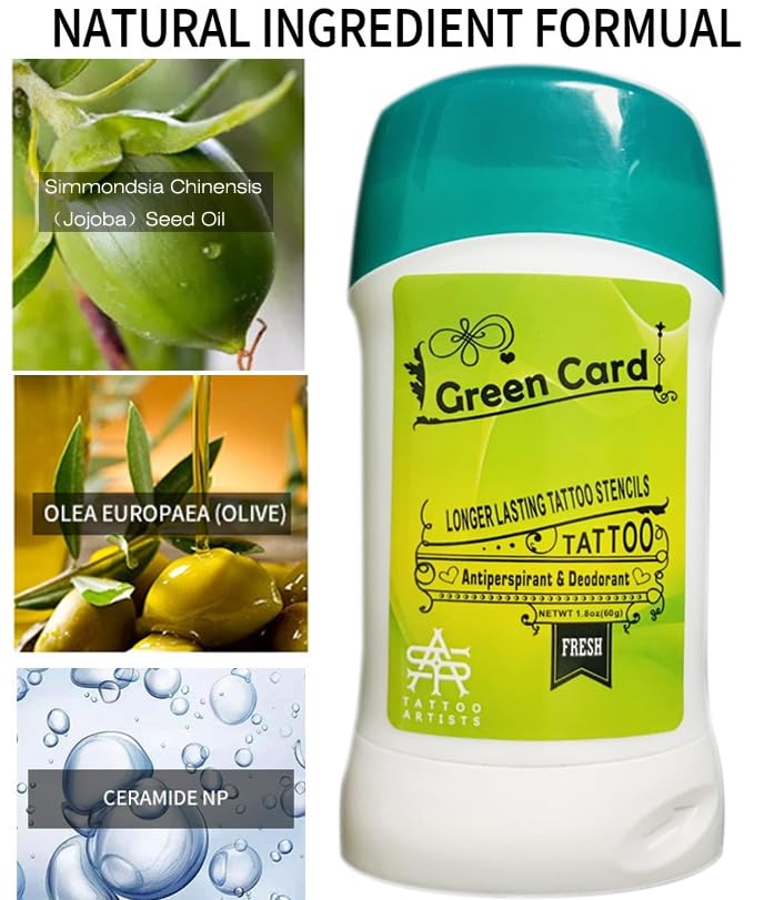 WIDGETCO Tattoo Transfer Stick, Tattoo Skin Solution Soap Cream Gel for Transfer Stickers Paper Machine Stencils, Temporary Tattoo Supplies Accessories, Clean Dry Protection Antiperspirant Deodorant; ZYG - Image 2