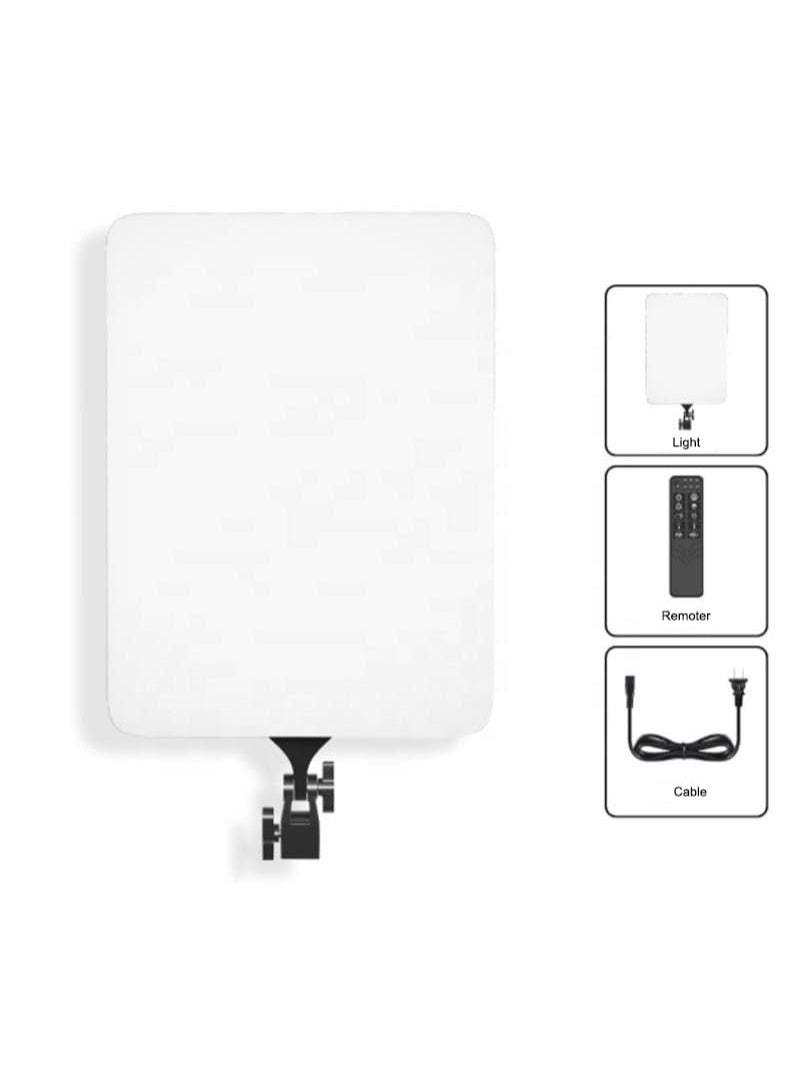 16-Inch LED Soft Light Panel – 50W Studio Video Light with Remote Control – Adjustable Color Temperature for YouTube, Recording & Conferences - Image 1