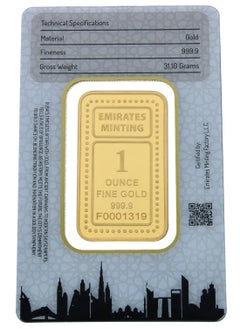 EMIRATES MINTING Emirates Minting 1 Oz Gold Bar 999.9 Purity  - Image 2