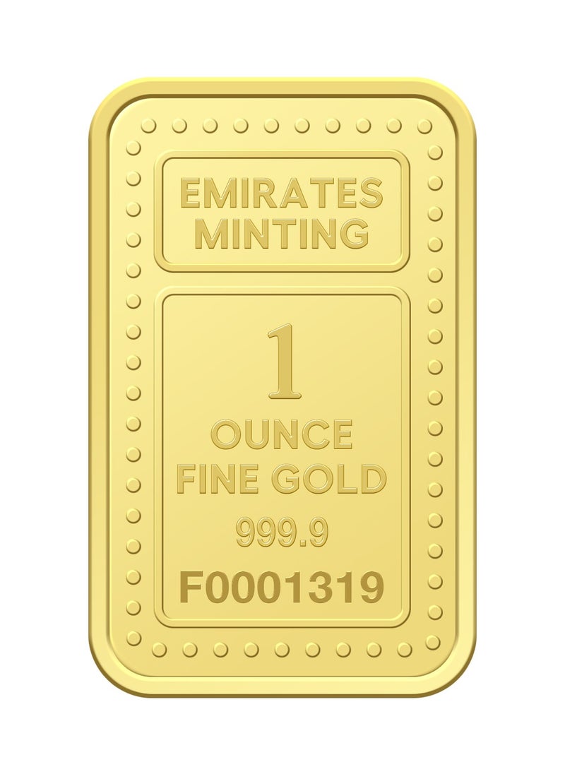 EMIRATES MINTING - Emirates Minting 1 Oz Gold Bar 999.9 Purity - Image 1